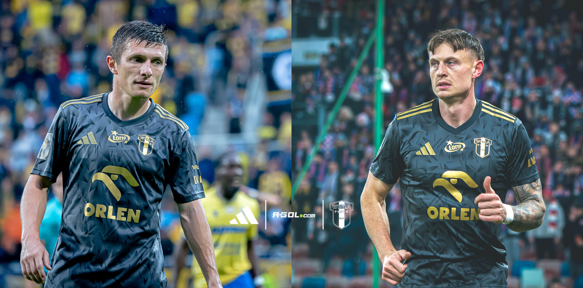 Piłkarze w koszulkach wyjazdowych Wisły Płock